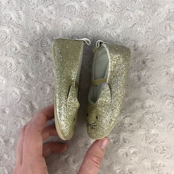 Carter’s Gold Glitter Bunny Shoes 3-6 Month Easter - Picture 4 of 6